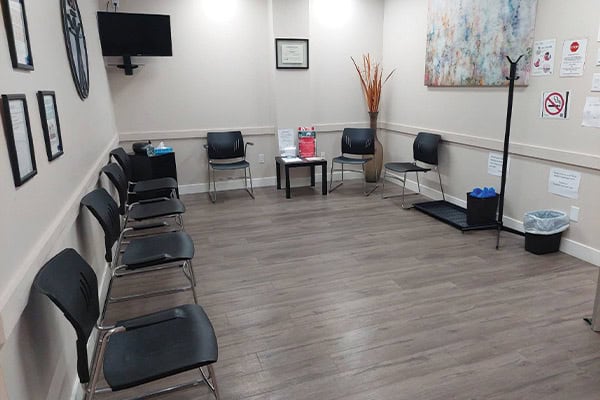 Showing inside of Markham clinic - Waiting Area