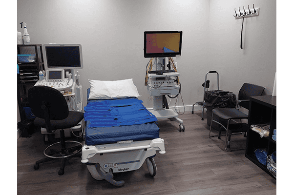 Showing inside of Markham clinic - Bed