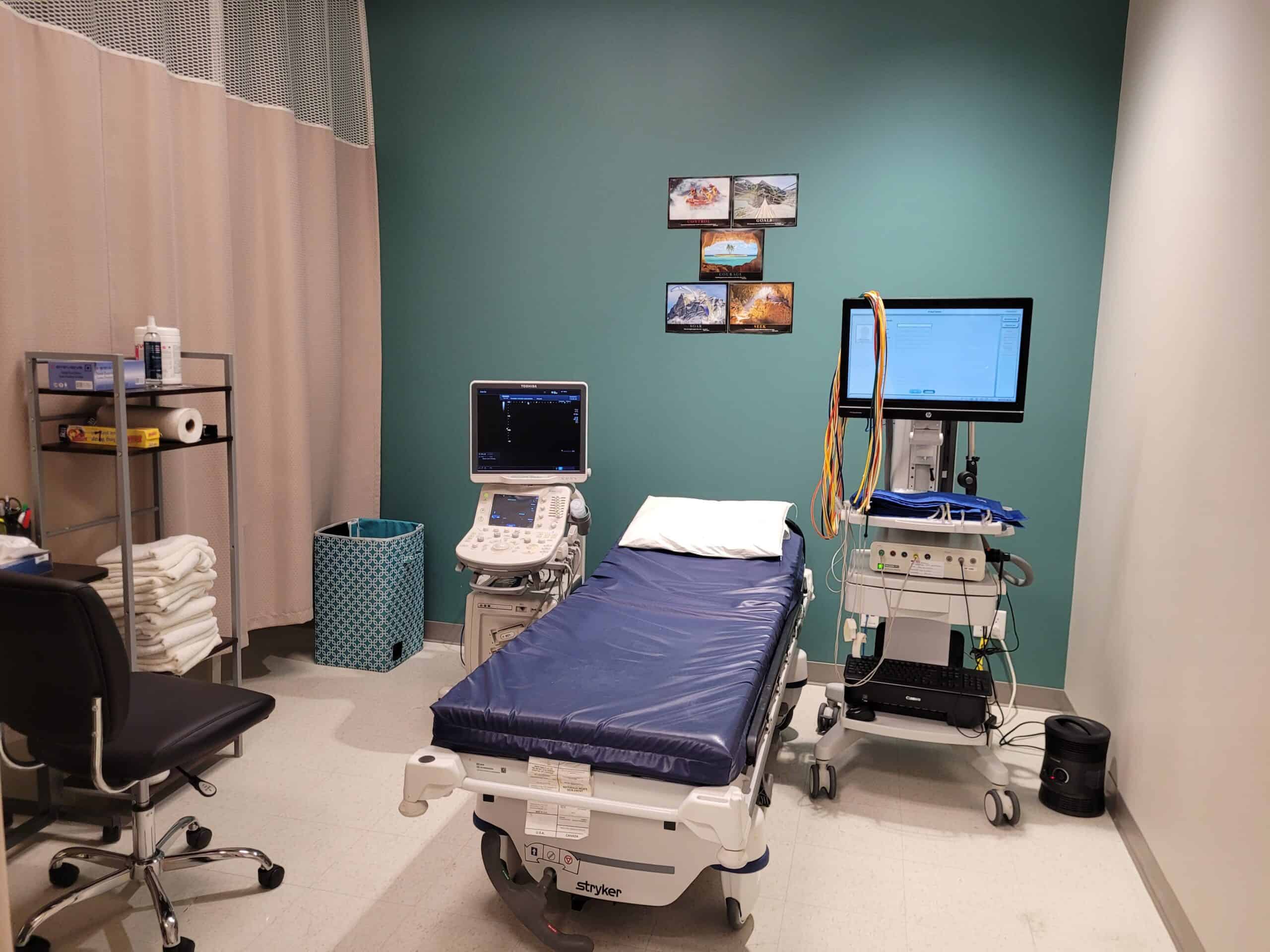 Showing inside of Alliston clinic - medical equipment